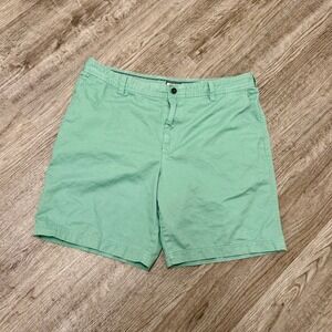 IZOD Mens Chino Shorts Mint Green 100% Cotton Size 40 Flat Front Classic Fit